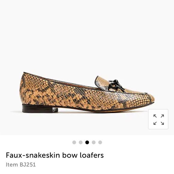 NWT J.CREW SNAKESKIN LOAFERS - Picture 3 of 7